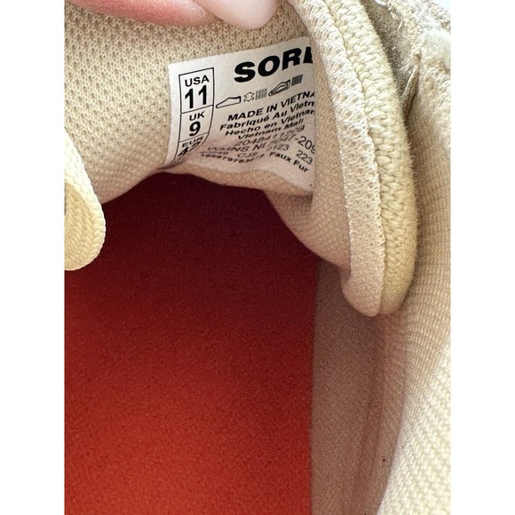 Sorel X Calia Ona 503 Mid Cozy Sneaker Boot Size 11 Bleached ceramic /cream NIB - Picture 10 of 11